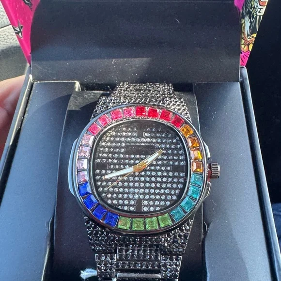 NEW with Box & tag Ed Hardy Black Crystal Watch - Picture 4 of 8